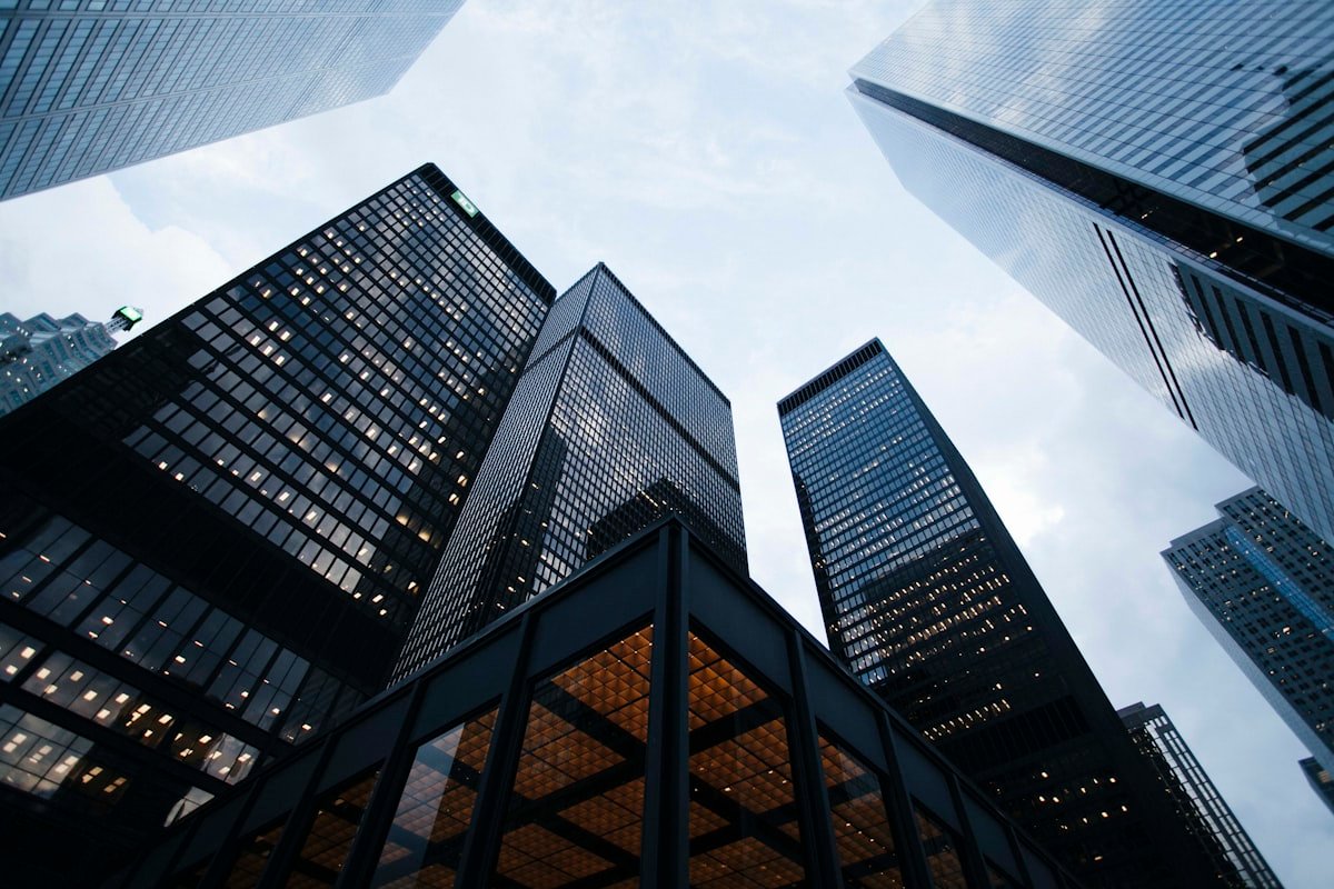 Corporate building facade